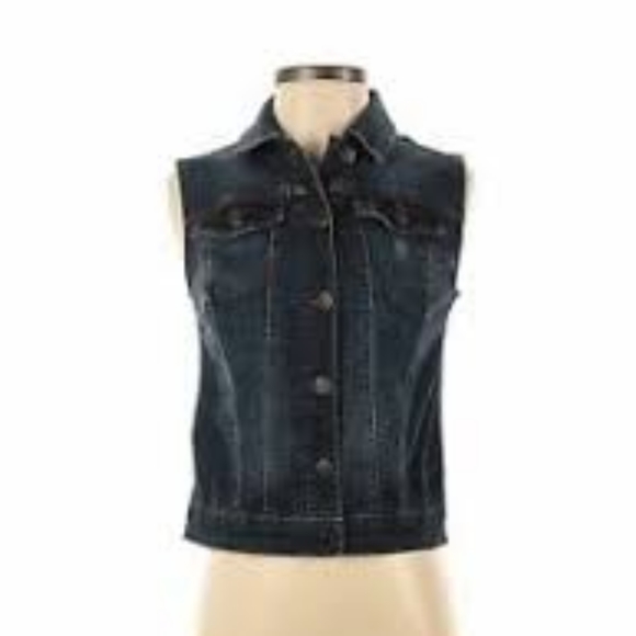 Xhilaration | Dark Denim Jean Vest - Picture 1 of 4